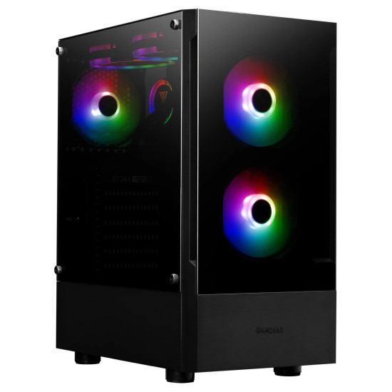 Кутия за компютър Gamdias Case ATX - TALOS E3 - aRGB, Tempered Glass