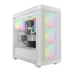 Кутия за компютър Gamdias Case E-ATX - ATHENA M3 White - USB-C, 4 x 120 mm A-RGB, Mesh, Tempered Glass