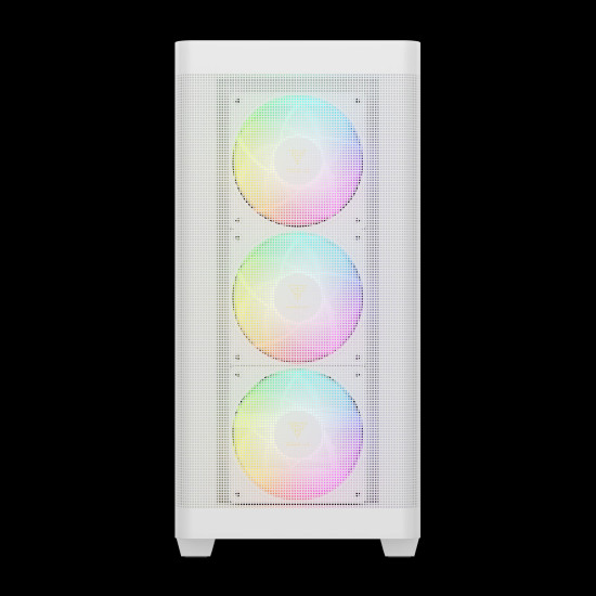Кутия за компютър Gamdias Case E-ATX - ATHENA M3 White - USB-C, 4 x 120 mm A-RGB, Mesh, Tempered Glass