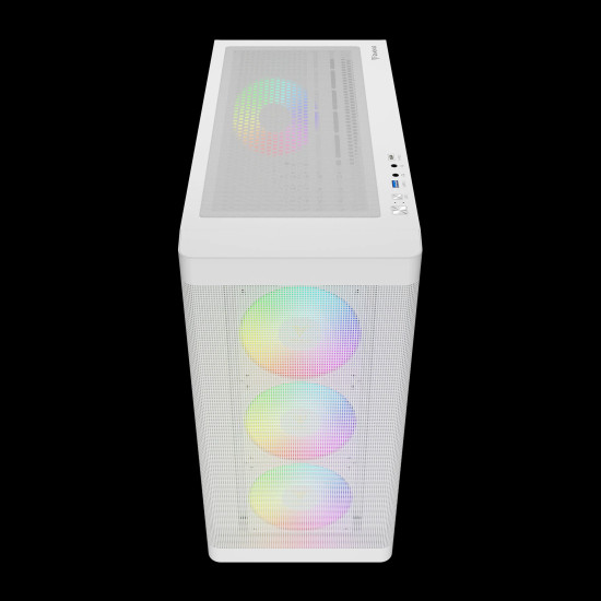 Кутия за компютър Gamdias Case E-ATX - ATHENA M3 White - USB-C, 4 x 120 mm A-RGB, Mesh, Tempered Glass