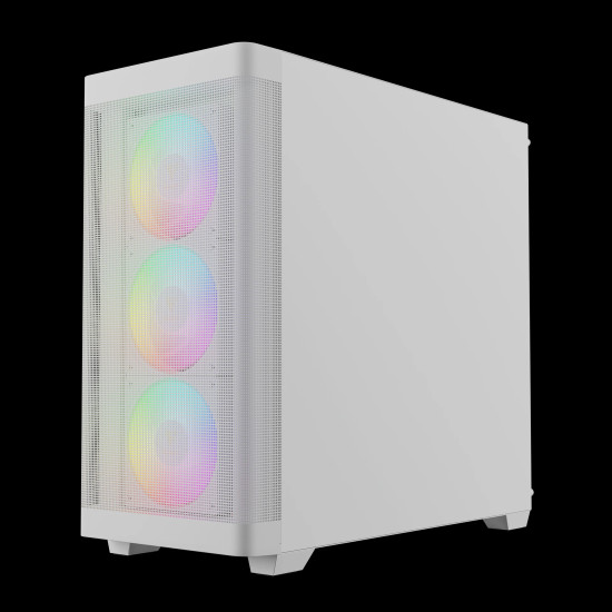 Кутия за компютър Gamdias Case E-ATX - ATHENA M3 White - USB-C, 4 x 120 mm A-RGB, Mesh, Tempered Glass