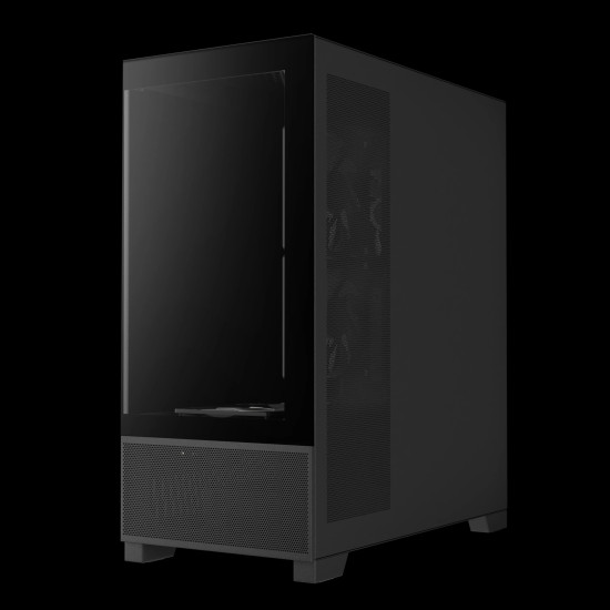 Кутия за компютър Gamdias Case mATX - AURA GC12 ARGB BK - 6 x 120 mm A-RGB, USB-C, Tempered Glass