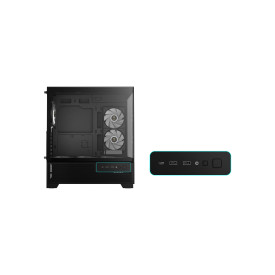 Кутия за компютър Gamdias Case mATX - AURA GC12 ARGB BK - 6 x 120 mm A-RGB, USB-C, Tempered Glass