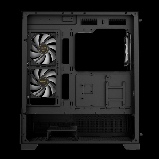 Кутия за компютър Gamdias Case mATX - AURA GC12 ARGB BK - 6 x 120 mm A-RGB, USB-C, Tempered Glass