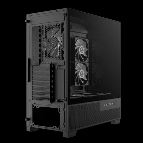 Кутия за компютър Gamdias Case mATX - AURA GC12 ARGB BK - 6 x 120 mm A-RGB, USB-C, Tempered Glass