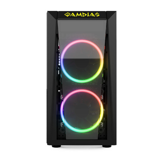 Кутия за компютър Gamdias Case mATX - Talos E1 - Addressable RGB, Tempered glass