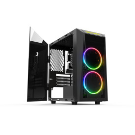 Кутия за компютър Gamdias Case mATX - Talos E1 - Addressable RGB, Tempered glass