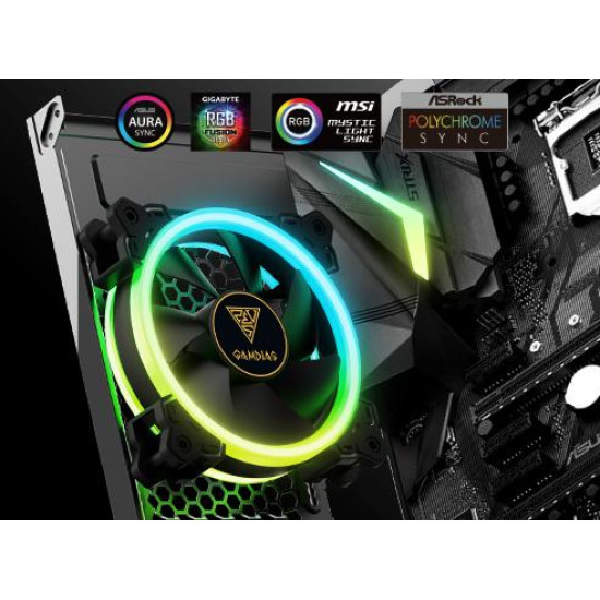 Кутия за компютър Gamdias Case mATX - Talos E1 - Addressable RGB, Tempered glass
