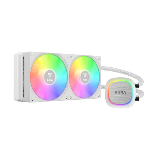 Водно охлаждане Gamdias Water Cooling 240mm - AURA GL240 v2 White, aRGB