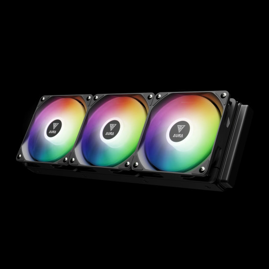 Водно охлаждане Gamdias Water Cooling 360mm - AURA GL360 DIGITAL - Digital Display, aRGB