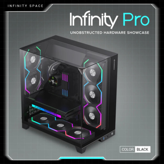 Кутия за компютър GameMax Infinity Pro, Black