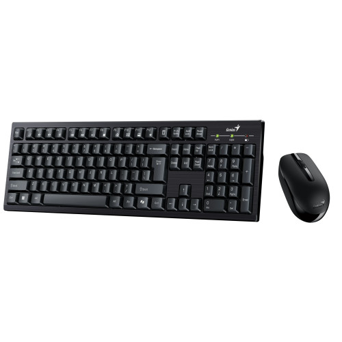 Комплект клавиатура и мишка Genius Wireless Keyboard and Mouse - KM-8101 Black - AI, BG, 2.4GHZ