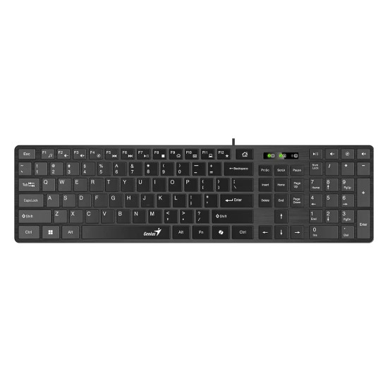 Клавиатура Genius SlimStar 126, Slim, USB, Low Profile, Chocolate Keys, Black