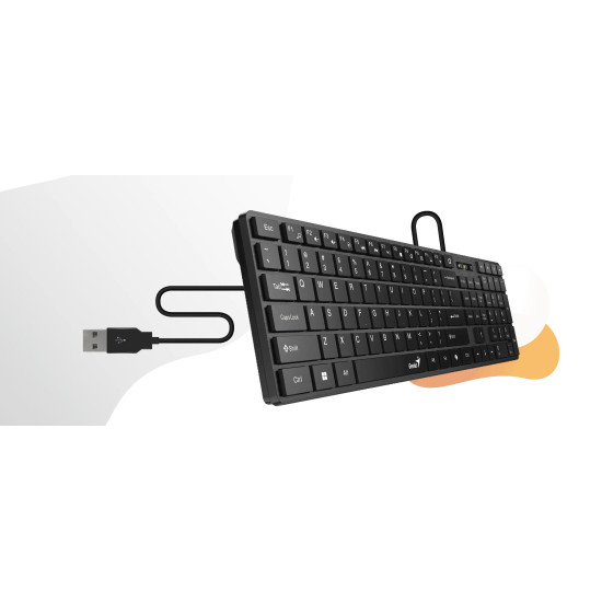 Клавиатура Genius SlimStar 126, Slim, USB, Low Profile, Chocolate Keys, Black