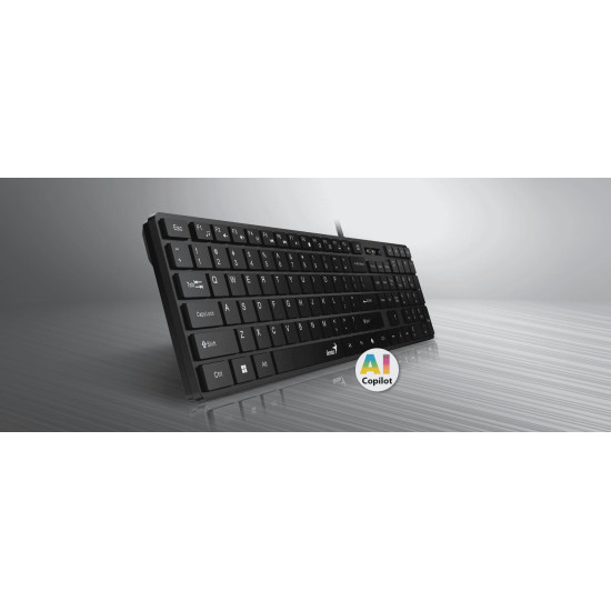 Клавиатура Genius SlimStar 126, Slim, USB, Low Profile, Chocolate Keys, Black