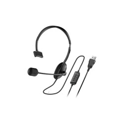 Слушалки Genius Single Ear Headset - HS-100U, Mic, USB, Black