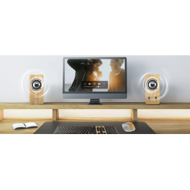 Тонколони Genius Speakers 2.0 - SP-HF400 - 10W RMS, Pine Wood