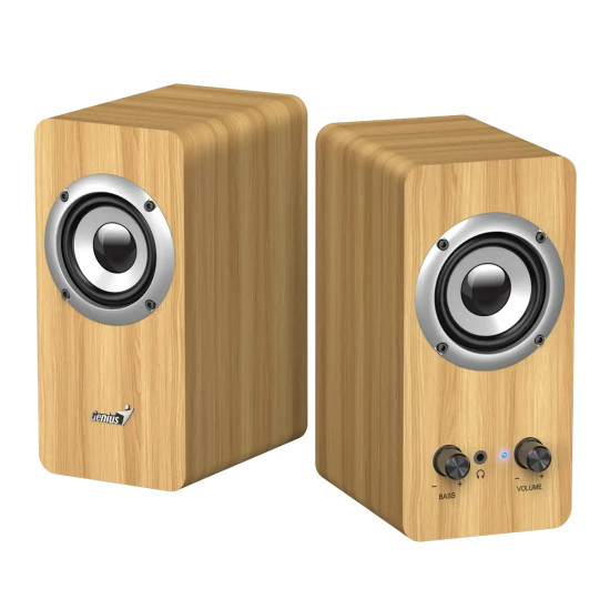 Тонколони Genius Speakers 2.0 - SP-HF400 - 10W RMS, Pine Wood