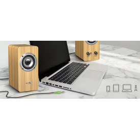 Тонколони Genius Speakers 2.0 - SP-HF400 - 10W RMS, Pine Wood