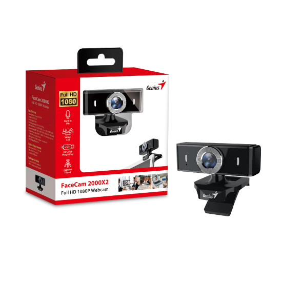 Уеб камера Genius Web Camera 2000X2 - 1080p, Black