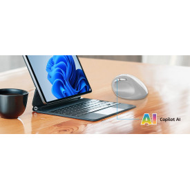 Безжична мишка Genius Vertical Mouse wireless Ergo 8350S - Silent, AI, Bluetooth, 2.4G, Dark Grey
