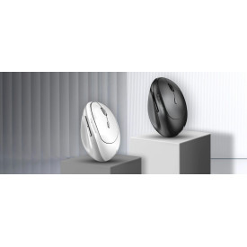 Безжична мишка Genius Vertical Mouse wireless Ergo 8350S - Silent, AI, Bluetooth, 2.4G, Dark Grey