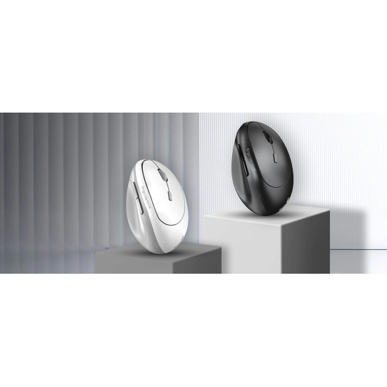 Безжична мишка Genius Vertical Mouse wireless Ergo 8350S - Silent, AI, Bluetooth, 2.4G, Dark Grey