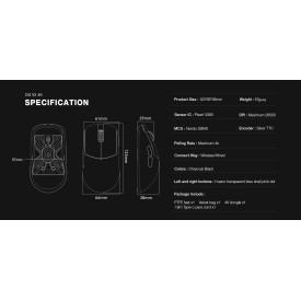 Безжична мишка Lamzu ATLANTIS OG V2 4K - Black