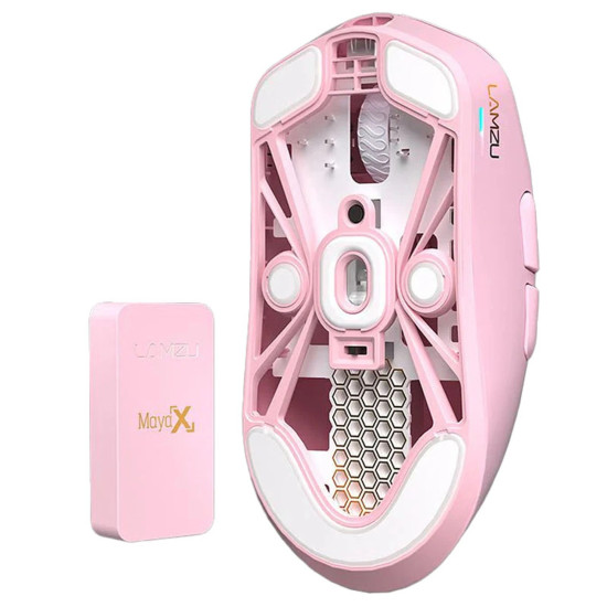 Безжична мишка Lamzu MAYA X 8K - Wireless Gaming Mouse - Light Pink