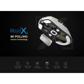 Безжична мишка Lamzu MAYA X 8K - Wireless Gaming Mouse - Light Pink