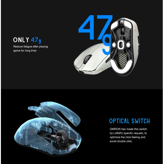 Безжична мишка Lamzu MAYA X 8K - Wireless Gaming Mouse - Purple Shadow