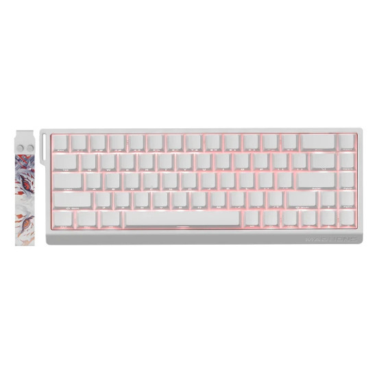 Клавиатура Madlions Professional Gaming Mechanical Keyboard MAD 68 HE RGB - 1K, Magnetic Amber Pro Switches - White