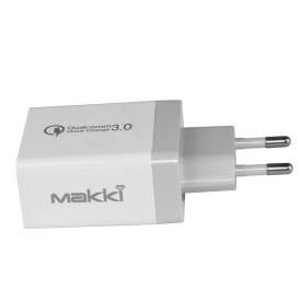 Зарядно Makki Fast Charger - QC3.0+2xUSB 30W White - MAKKI-QC30W3