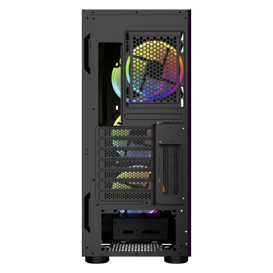 Кутия за компютър Makki Case E-ATX M09 aRGB Black - Remote/4 Fans