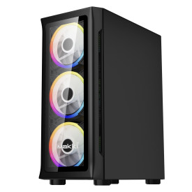 Кутия за компютър Makki Case E-ATX M09 aRGB Black - Remote/4 Fans