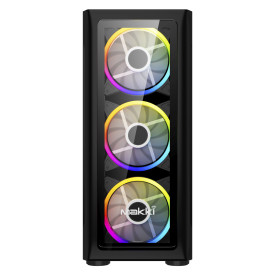 Кутия за компютър Makki Case E-ATX M09 aRGB Black - Remote/4 Fans