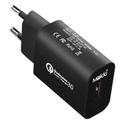 Зарядно Makki Fast Charger QC3.0 18W - MAKKI-QC18W-BK