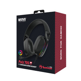 Слушалки Marvo Gaming Headphones Pulz 70S - 7.1 RGB - MARVO-HG9086-BK