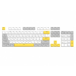 Капачки за клавиатура Marvo Custom Keycap Set PBT, 104 keys, White, Yellow, Gray - MARVO-KP-04-YL