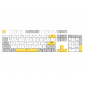 Капачки за клавиатура Marvo Custom Keycap Set PBT, 104 keys, White, Yellow, Gray - MARVO-KP-04-YL