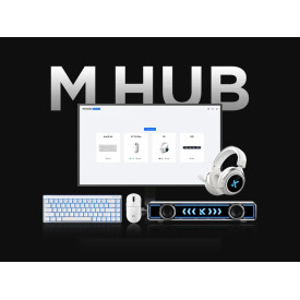 Безжична мишка MCHOSE A7 V2 Ultra White - Wireless Gaming Mouse - Dual 8K, Omron Mechanical