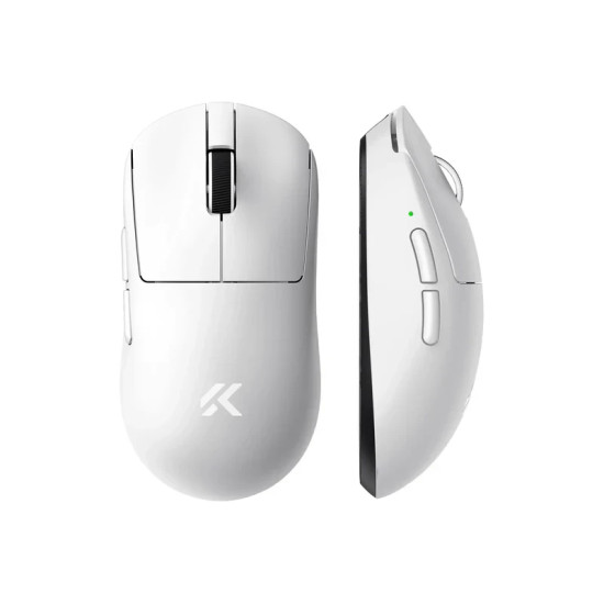 Безжична мишка MCHOSE A7 V2 Ultra White - Wireless Gaming Mouse - Dual 8K, Omron Mechanical