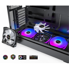 Кутия за компютър Montech Case ATX - KING 45 PRO, White - 4x120mm A-RGB, USB-C