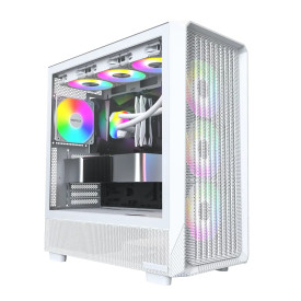 Кутия за компютър Montech Case mATX - X5 (W) - 4 A-RGB fans, USB-C