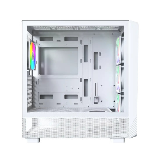 Кутия за компютър Montech Case mATX - X5 (W) - 4 A-RGB fans, USB-C