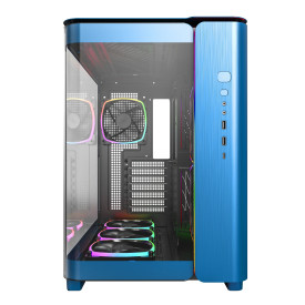 Кутия за компютър Montech KING 95 Pro, Dual Chamber Mid-tower Case, 6 ARGB Fans, 2 Front Panels, Prussian Blue