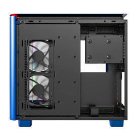 Кутия за компютър Montech KING 95 Pro, Dual Chamber Mid-tower Case, 6 ARGB Fans, 2 Front Panels, Prussian Blue