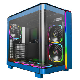 Кутия за компютър Montech KING 95 Pro, Dual Chamber Mid-tower Case, 6 ARGB Fans, 2 Front Panels, Prussian Blue
