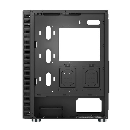 Кутия за компютър Montech X3 GLASS, Mid-tower Case, TG, 6 fixed RGB Fans, Black