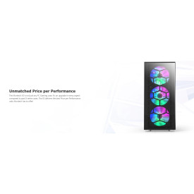 Кутия за компютър Montech X3 GLASS, Mid-tower Case, TG, 6 fixed RGB Fans, Black